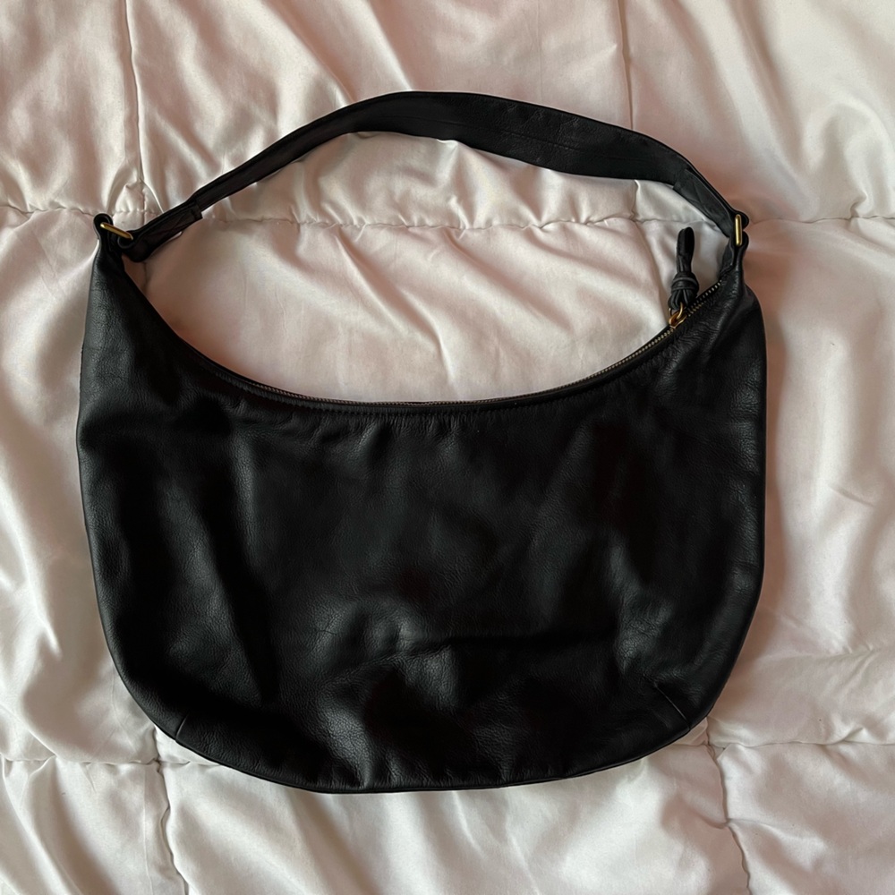 Madewell Black Leather Shoulder Bag